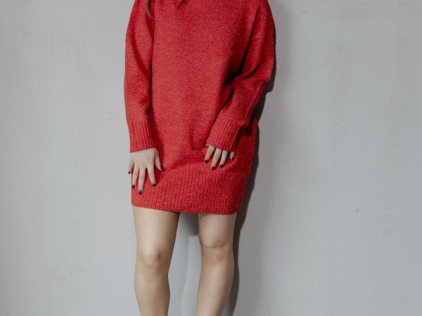 Vestido tejido rojo by 22