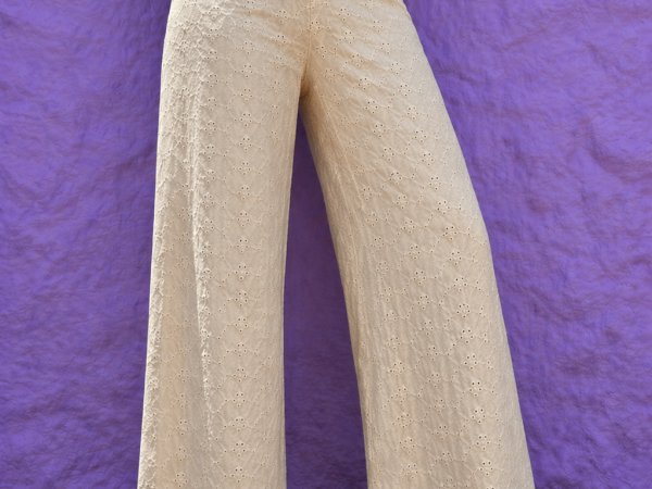 Pantalón crema de librete by 22
